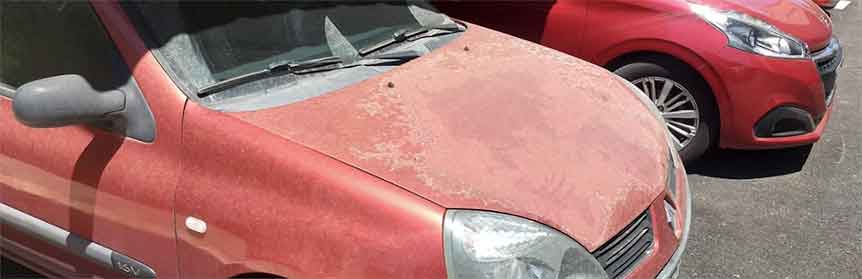 Reparar la pintura del coche dañada por el sol