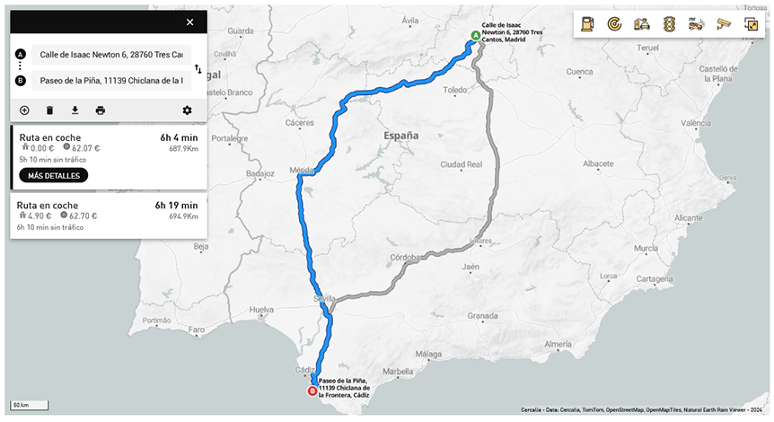 Callejeros y rutas con el RACE